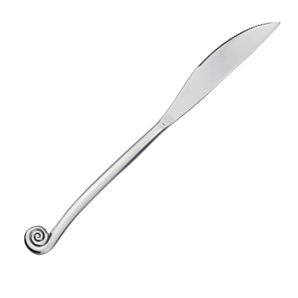 Middagkniv i rostfritt stål Kreativ bestick med snigelhandtag Polerad design bordskniv stiliga köksredskap 1