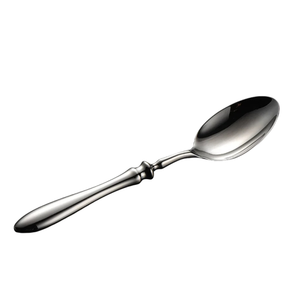 Cuchara de mesa de acero inoxidable de lujo Cuchara de servir pulida elegante cubiertos de diseño cuchara estilizada para la cocina 1