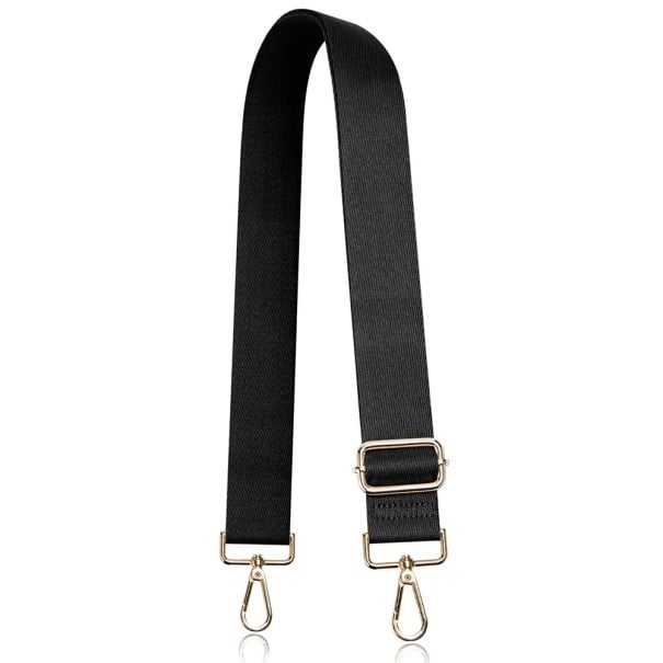 Ramenní popruh na kabelku 80–140 x 3,8 cm Nastavitelný náhradní popruh na tašku Crossbody popruh přes rameno Univerzální popruh černá