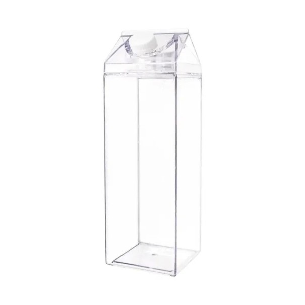 Plastflaska för drycker med lock 1000 ml Plasttransparent flaska för vatten och kalla drycker för transport och daglig användning 1