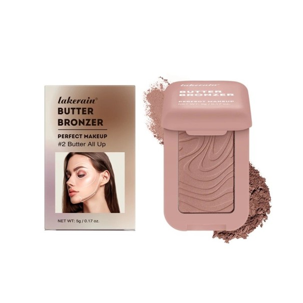 Matta veden kestävä vohvelipohjainen bronzeri 8,2 x 5 cm Silkkisen sileä erittäin pigmentoitu varjostuspala kasvojen muotoiluun ja korostamiseen 2