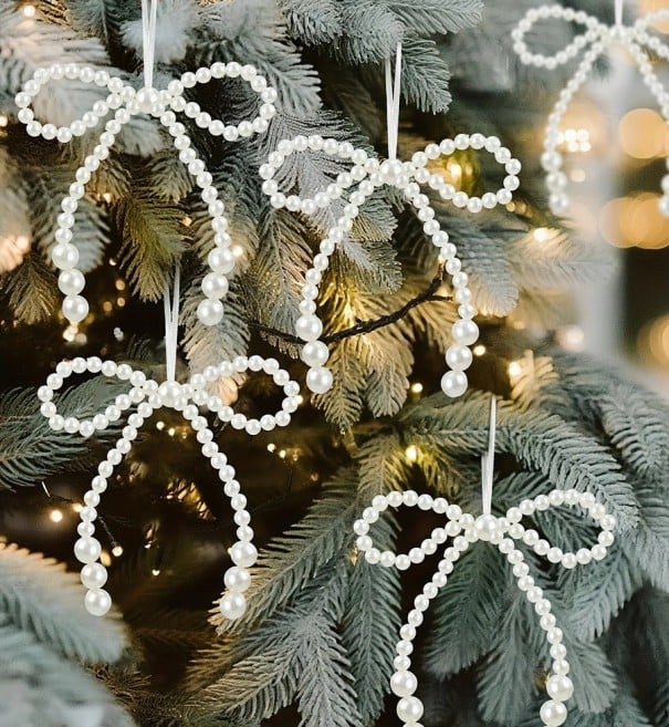 12 pcs Laços de Natal 9 cm Ornamentos de plástico para árvore de Natal Decorações de Natal Acessórios para embrulho de presentes Decoração de inverno 1