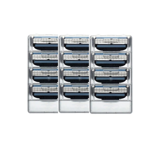 12 τμχ Ανταλλακτικές λεπίδες για Gillette Mach3 μαύρο