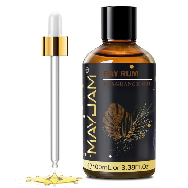 Doftolja 100 ml med pipett mått 117 × 45 mm för luftfuktare aromaterapi för att dofta upp inomhus Bay Rum