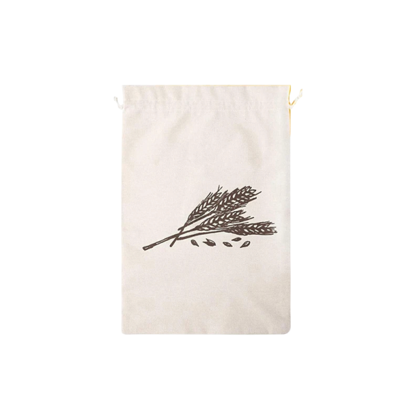 Linneduk för bröd 30x45 cm av naturligt material beige påse för brödlagring 1