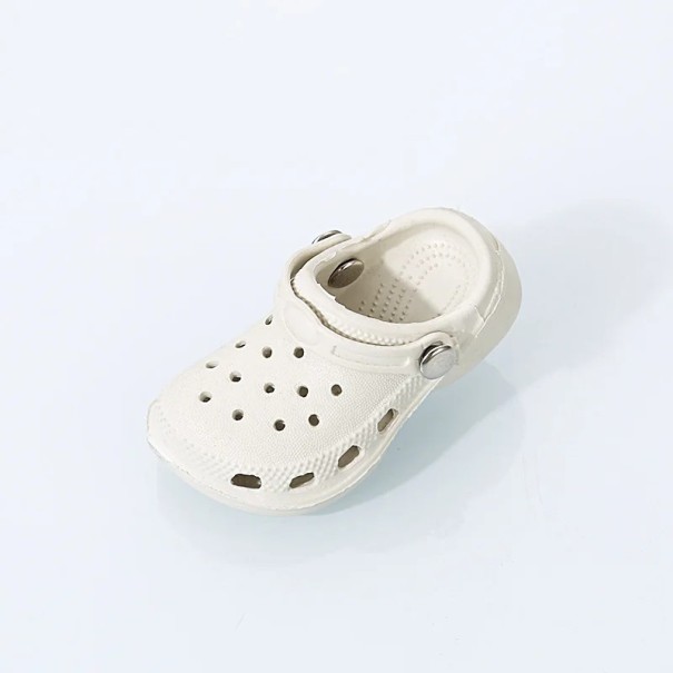 3D tillbehör för crocs mini crocsa 2–3 cm PVC olika färger med plugg för fäste dekoration för skor vit