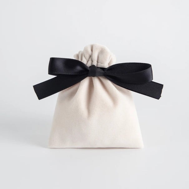 Juego de 10 bolsas de terciopelo con cordón de 7×9 cm en tonos claros con cinta de colores, bolsas de regalo para joyas y pequeños objetos 5