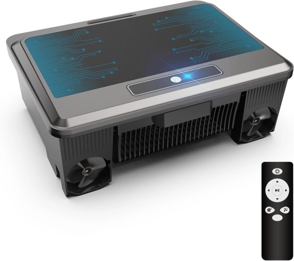 Aspirateur robot solaire pour piscine avec batterie 5100 mAh Télécommande et stationnement automatique Noir Pour la collecte des feuilles à la surface 1