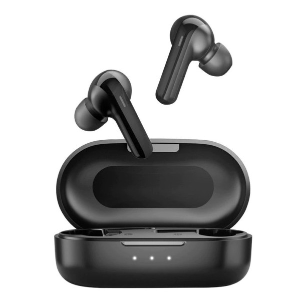 Trådlösa in-ear hörlurar med laddningsfodral Bluetooth 5.0 Batteritid 28 timmar Räckvidd 10 m Kontroll av samtal och musik Röstassistent Svart 1