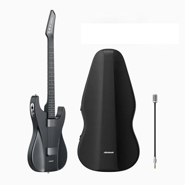 Smart Elektronisk Gitarr AeroBand med Mikrofonset 9 Toner 25 Stämningar 22 Band Bluetooth Batteri 13500 mAh svart
