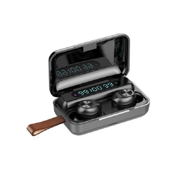 Trådlösa in-ear hörlurar Bluetooth 5.0 Musik- och volymkontroll Ta emot samtal Laddningslåda 2200 mAh med skärm och band 1