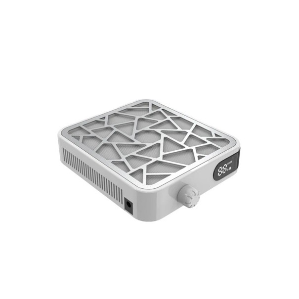 Mini avfuktare för naglar med 10 hastighetssteg 18 x 14,9 x 4 cm ABS och PC med LED-display och USB-C-laddning för manikyr vit