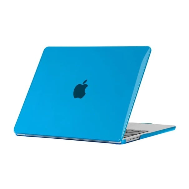 Kryt na MacBook Air 15 palců 2023 až 2025 průhledná dvoudílná skořepina pro modely A2941 A3114 i A3241 na víko a dno notebooku modrá
