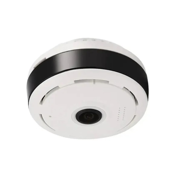 Panoramatická WiFi kamera 1080P Full HD s 360° záběrem a efektem rybího oka nočním viděním a držákem na strop i stěnu bílá 1