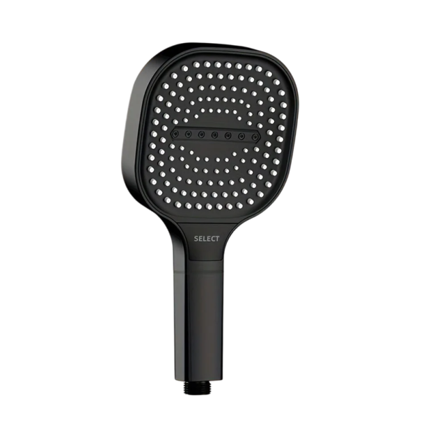 13 cm Shower Head with Filter 3 Modes Rain Mist Mix Economical Massage Handheld Shower High-Pressure Head with Silicone Nozzles black
