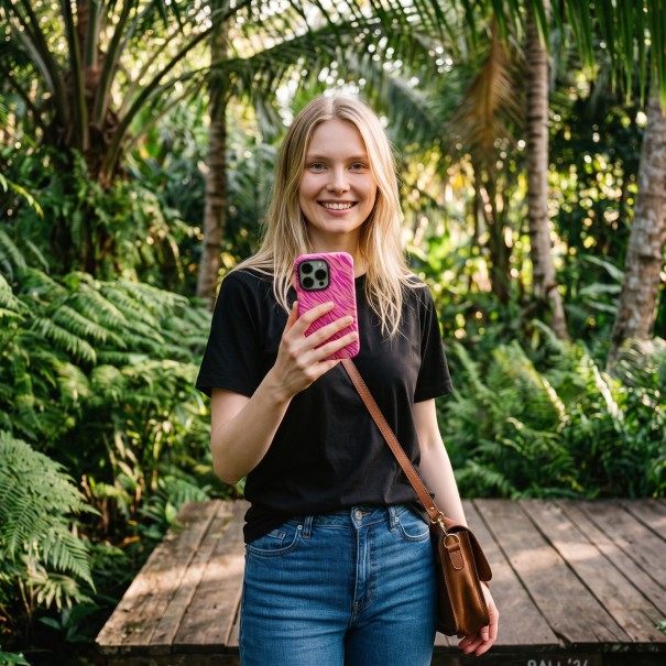 Dubbelskiktat fodral för iPhone 17 Pro Max Zebra mönster Klarröd och puderrosa Stöttålig och repbeständig Yta mot fingeravtryck 1