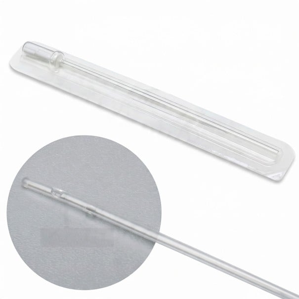 Urinkateter för katter 12 st Med sidöppningar och införare 3 Fr Diameter 1 mm Längd 130 mm Transparent För veterinär användning 1