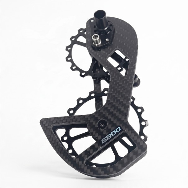 Överdimensionerat guidelager för bakväxlar 6800 med keramiska lager Karbonlook Svart För Shimano 6800 6870 9000 och 9070 1
