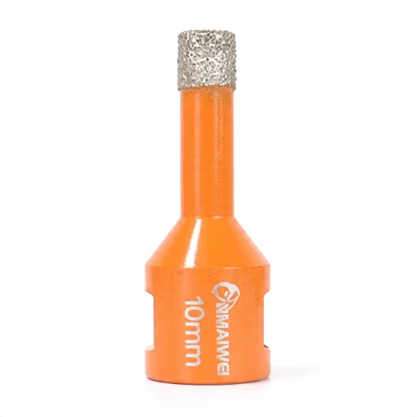 Diamantborr 10 mm med M14-gänga för vinkelslip Vakuumsvetsad diamant Orange Torr borrning i kakel marmor granit och glas 1
