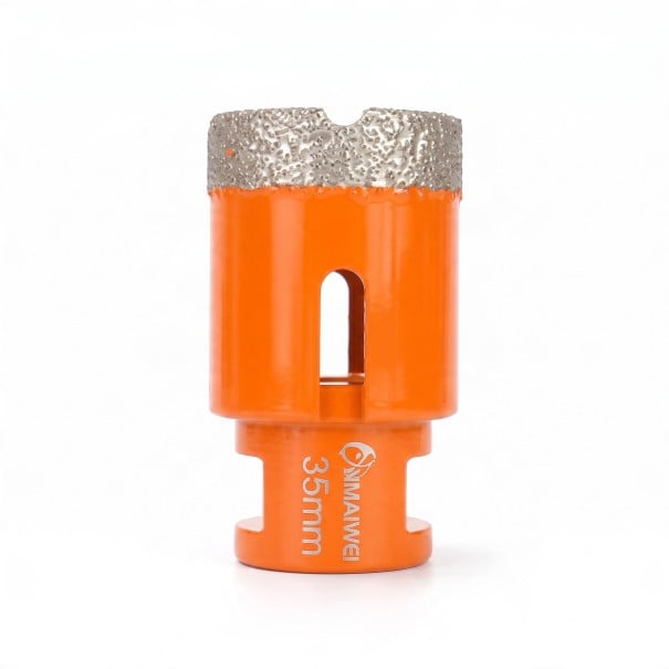 Diamantborrkrona 35 mm med M14-gänga för vinkelslip Vakuumsvetsad diamant Orange Torr borrning i kakel och marmor 1