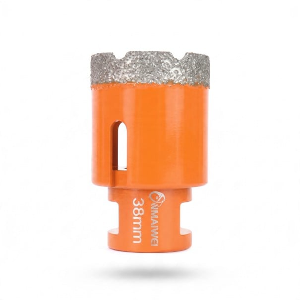 Diamantborrkrona 38 mm med M14-gänga för vinkelslip Vakuumsvetsad diamant Orange Torr borrning i kakel och marmor 1