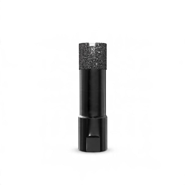 Diamantborr 16 mm med M10-gänga för vinkelslip Pro Lödd diamant Svart Torrborrning i plattor, kakel, marmor, granit och glas 1