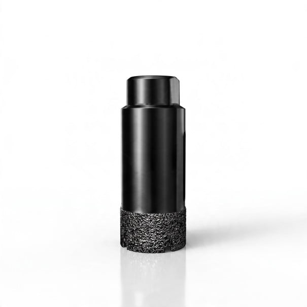 Diamantborrkrona 20 mm med M10-gänga för vinkelslip Pro Svarvad diamant Svart Torrborrning i plattor, marmor, granit och glas 1