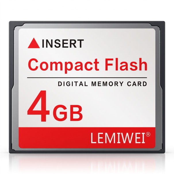 Minneskort CF Compact Flash LEMIWEI 4 GB Digitalt Minneskort Vit och Röd För Digitalkamera och CF-kortläsare 1