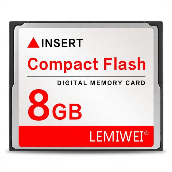 Minneskort CF Compact Flash LEMIWEI 8 GB Digitalt Minneskort Vitt och Rött För Digitalkameror och CF-kortläsare 1
