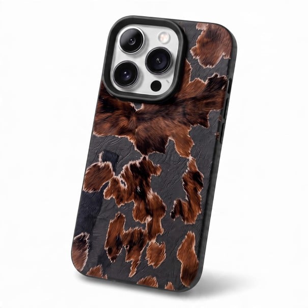 Fodral för iPhone 18 Pro Max Ko mönster Lychee textur Hölje av PC + TPU Skydd mot fall och repor För varje dag svart