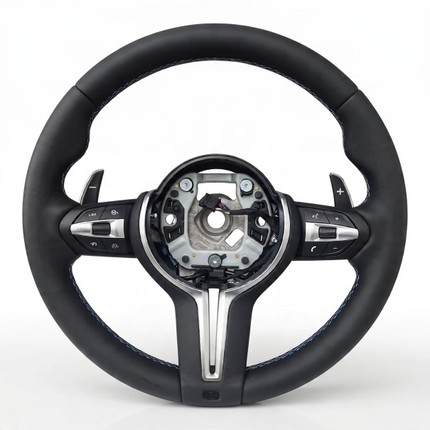 Sportvolant för BMW M3-version Multifunktionsknappar och växlingspaddlar Svart med färgad sömnad För F20 F30 F32 F48 F25 F15 F80 1