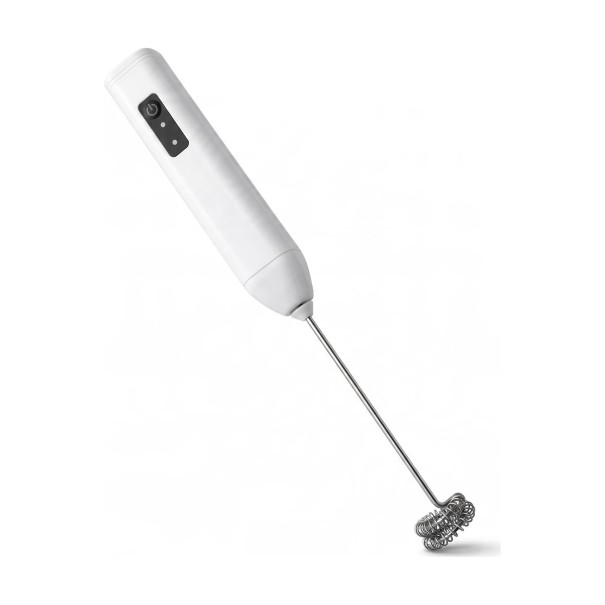 Elektrisk mjölkskummare 3 hastigheter Dubbel rostfri spiral USB-C laddning Längd 23,5 cm För kaffe, matcha och ägg vit