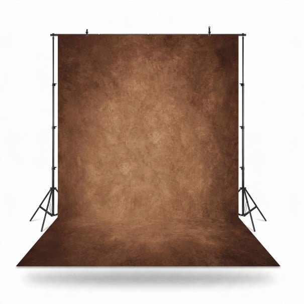 Abstraktní pozadí na focení 240 x 300 cm Polyester Malovaná textura Fotopozadí do ateliéru Na portréty i focení zvířat hnědá