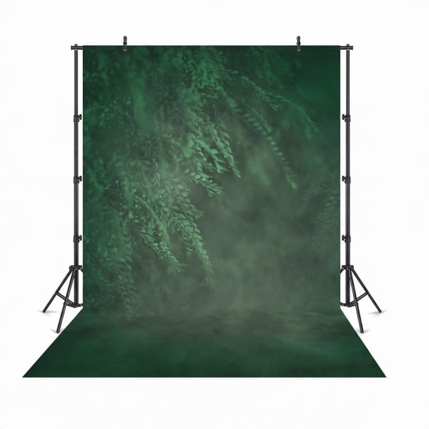 Abstraktní pozadí na focení 180 x 240 cm Polyester Malovaná textura Fotopozadí do studia Na portréty i focení zvířat zelená