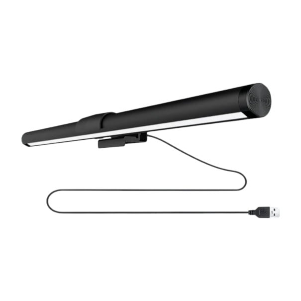 Ljus LED-list för monitor 44 cm RGB-belysning 3 färgtemperaturer Dimming Magnetisk hållare USB-ström Svart För spel 1