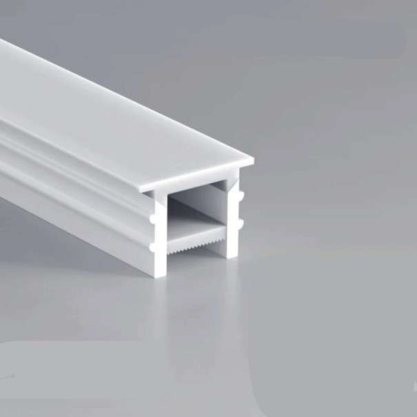 Silikon LED-profil 1 m Med kant 6 x 6 mm Flexibel Med diffusor Inbyggd montering i spår Vit Utan LED-remsa För linjär belysning 1