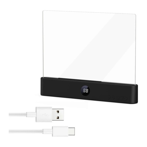 LED läslampa för böcker Uppladdningsbar 1200 mAh 3 ljusfärger Steglös dimning Timer 0 till 99 min USB-C Svart För nattläsning och som nattlampa 1