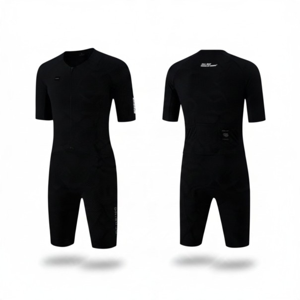 Herrcykelsats Tröja med kort ärm och shorts Tröja polyester och spandex Shorts polyamid och spandex Vit och svart svart XXS