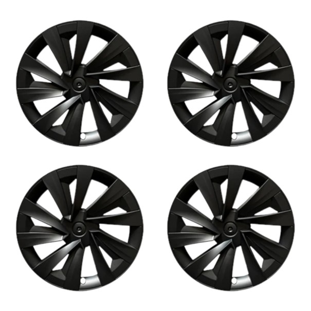 Fälgskydd 19" Tesla Model Y Juniper 2025-2026 Sats 4 st Plast PC och ABS Ventilöppning Fälgskydd till bil svart