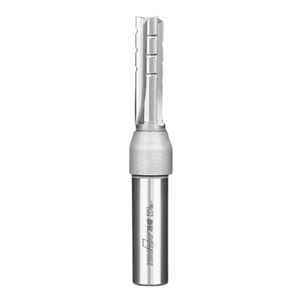 Fraise droite pour rainures 10 x 35 mm Tranchant triple TCT Tige de 12,7 mm 1/2 pouce Carbure Fraiseuse supérieure et CNC Argenté Bois et aggloméré 1