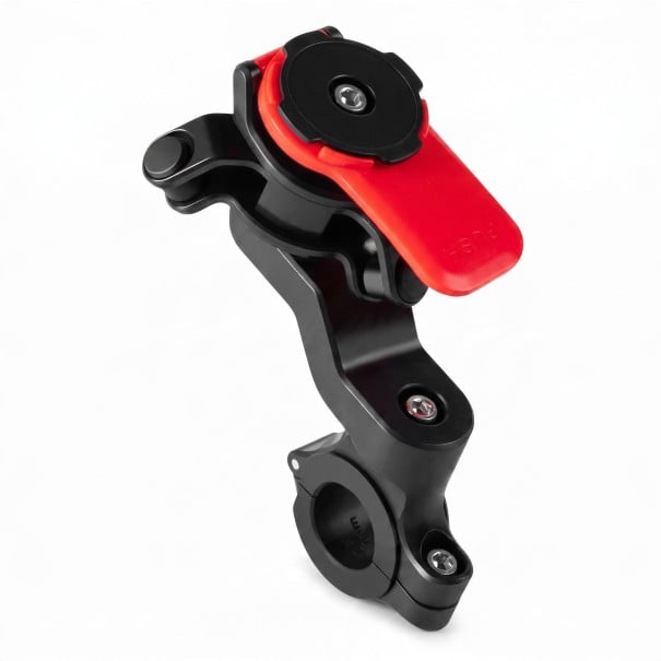 Držák telefónu na bicykel a motorku s tlmičom vibrácií a rýchloupínacím zámkom Otočný 360° Plast ABS Na riadidlá červená