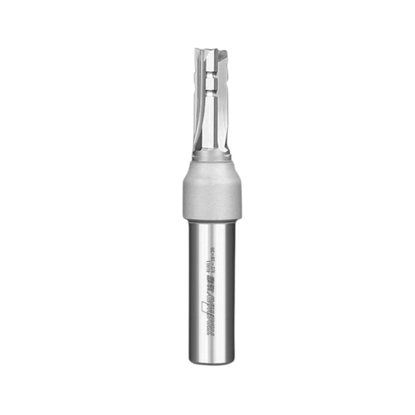Fraise droite à trois dents 10 x 26 mm Fraise à rainurer TCT Tige 12,7 mm 1/2 pouce Carbure Fraiseuse supérieure et CNC Argent Bois et panneaux 1