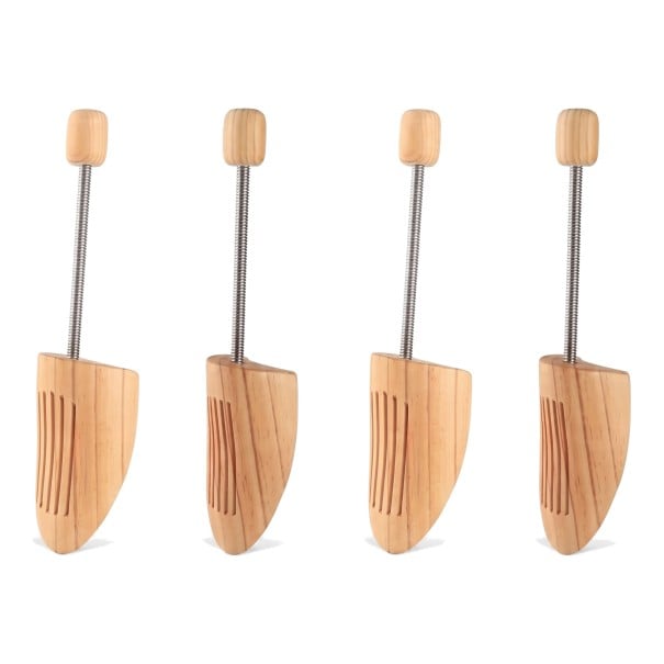 Drevené napínaky do topánok s pružinou 2 páry 4 ks Veľkosť M EU 39–41 Tvarovače obuvi proti deformácii a pomačkaniu Pre dámske aj pánske topánky 1