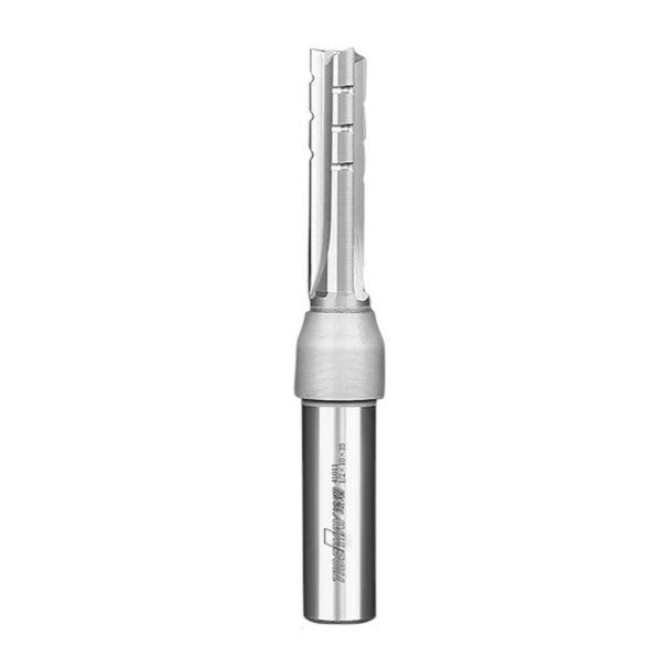 Fréza na drážky 10 x 40 mm Rovná trojbřitá TCT Stopka 12,7 mm 1/2 palce Tvrdokov Horní frézka i CNC Stříbrná Dřevo a silné desky 1