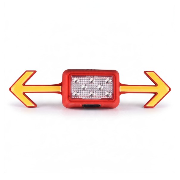 Zadní LED světlo na helmu se směrovkami a bezdrátovým ovladačem 142 x 35 mm 300 mAh Nabíjení USB IPX5 Plast Červené Na kolo i koloběžku 1