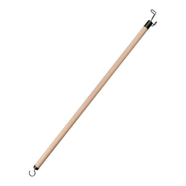 Barre d'habillage 72,5 cm avec crochets noirs Outil en bois pour enfiler et retirer des chaussettes Crochets à vis pour fermetures éclair Pour seniors 1