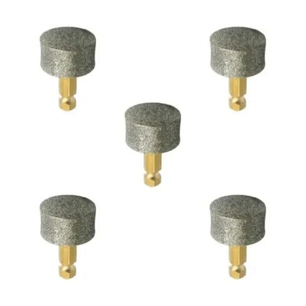Replacement Diamond Grinding Heads 5 pcs for Electric Nail Grinder Diamond Grinding Surface Metal Shaft for Dogs and Cats 1