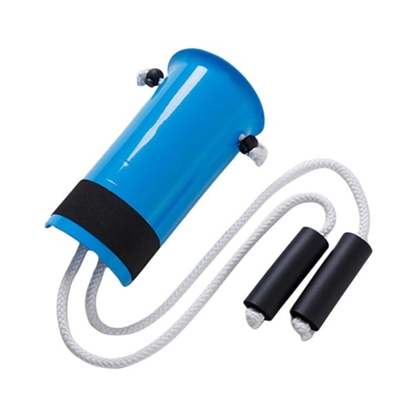 Enfileur de chaussettes avec coque rigide 23 x 11 x 8 cm Cordes réglables avec deux poignées Sans se pencher Pour seniors bleu