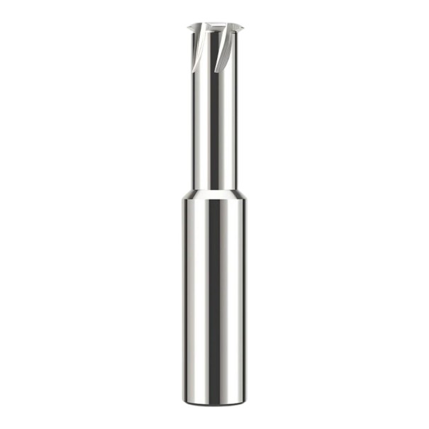 Tvrdokovová fréza na závit M2 x 0,4 mm Jeden zub Stopka 4 mm Slinutý karbid Stříbrná CNC frézky a obráběcí centra Frézování závitů M2 1