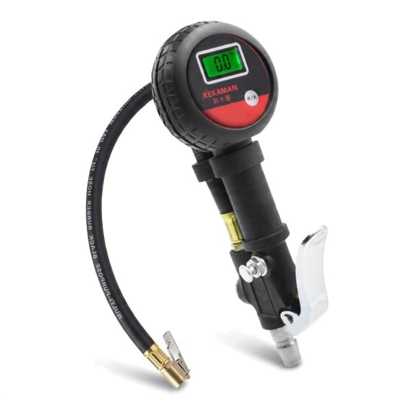 Digital Tyre Pressure Gauge with Inflator up to 200 PSI Backlit LCD Display Metal Body 34 cm Hose Tyre Pressure Meter for Cars and Motorcycles 1